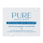 Pure beauty wipe, made of natural ingredients. Pure beauty wipe cleanse makeup and residue of skin while moisturizing, firm and tightening. Gentle to use no irritation to the skin.