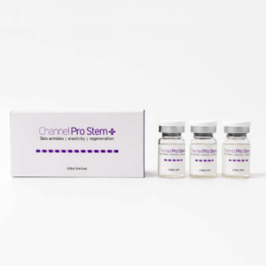 Key Benefits Advanced Regeneration & Scar Repair Stem cell conditioned media and plant-derived EVs stimulate skin renewal, support healing, and strengthen the skin’s natural barrier. Wrinkle Reduction & Elasticity Support A blend of 20 amino acids nourishes skin structure, enhances resilience, and promotes firmness, improving the appearance of fine lines and sagging. Luminosity & Tone Correction Niacinamide, folic acid, and inositol brighten dull skin, harmonize uneven tone, and restore radiance. Soothing & Mineral-Rich Hydration 5 essential minerals (calcium, sodium, phosphate, etc.) work with amino acids to maintain optimal hydration, soothe irritation, and improve barrier function. Antioxidant & Cellular Protection Vitamin B-complex (B1, B2, B3, B5, B6) helps protect against oxidative stress while supporting healthy skin metabolism. Formulated For Professional microchanneling and advanced skin treatments Improving skin texture, scars, wrinkles, and elasticity Safe, stable, and non-irritating, suitable for all skin types Channel Pro Stem+ Full Ingredient List Water · Human Adipose Stem Cell Conditioned Media · Malus Domestica Extracellular Vesicles · Vitis Vinifera Extracellular Vesicles · 1,2-Hexanediol · Calcium Chloride · Sodium Chloride · Sodium Phosphate · Arginine HCl · Cystine · Glutamine · Glycine · Histidine HCl · Isoleucine · Leucine · Lysine HCl · Methionine · Phenylalanine · Serine · Threonine · Tryptophan · Valine · Folic Acid · Inositol · Niacinamide · Calcium Pantothenate · Pyridoxine HCl · Riboflavin · Thiamine HCl · Glucose · Hydroxyethylpiperazine Ethane Sulfonic Acid · Sodium Pyruvate · Sodium Bicarbonate · Alanine · Asparagine · Aspartic Acid · Cysteine HCl · Glutamic Acid · Proline